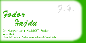 fodor hajdu business card